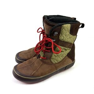 Keen Elsa Boot II 8 Wide Brown Green Red Lace Waterproof Bootie Womens 100 Grams
